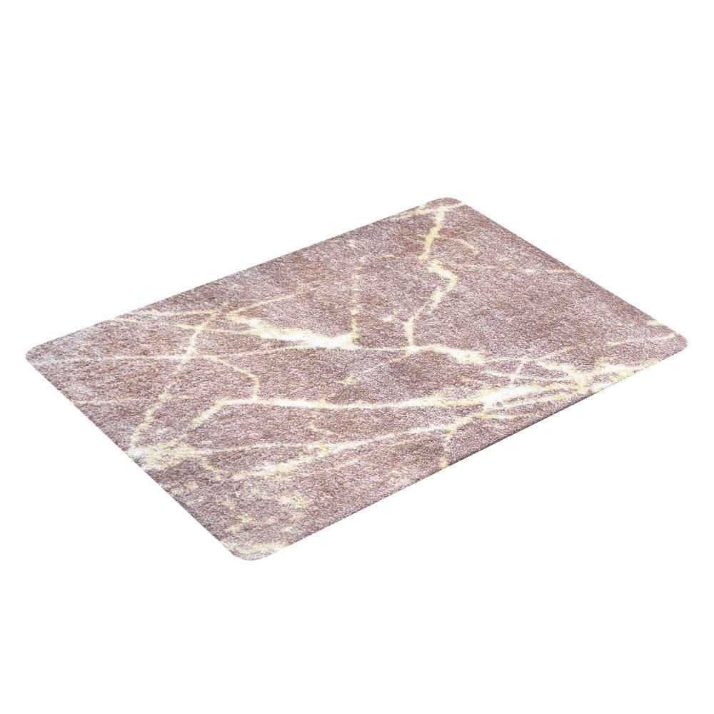 พรมเช็ดเท้าดักฝุ่น PRAW DE MARBLE PINK 50X75 ซม. สีชมพู