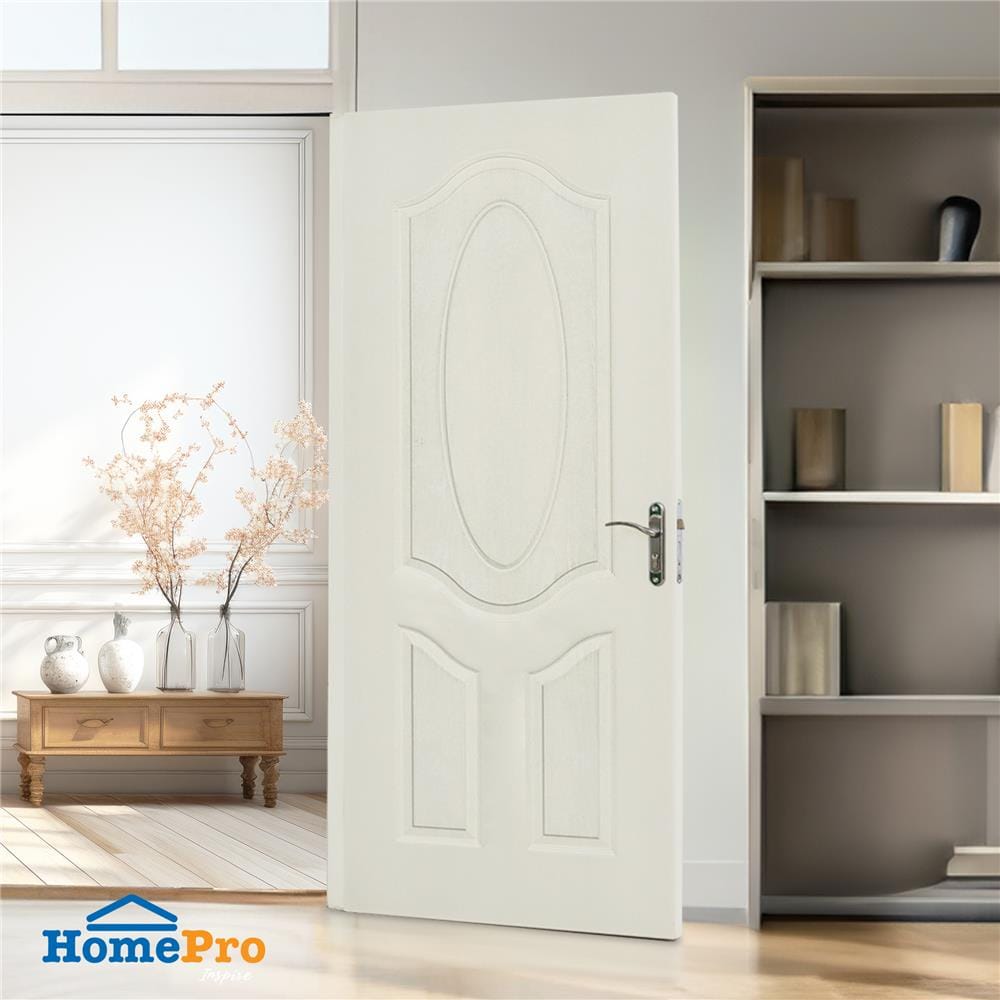 ประตูภายใน HDF AZLE BOLOGNA 303 80X200 ซม. สีรองพื้น ไม่เจาะลูกบิด
