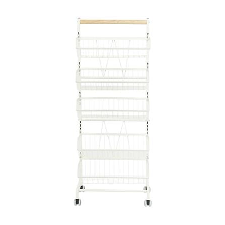 ชั้นวางของ 5 ชั้น มีล้อ STACKO SUPER 42x32x105 ซม. สีขาว_1