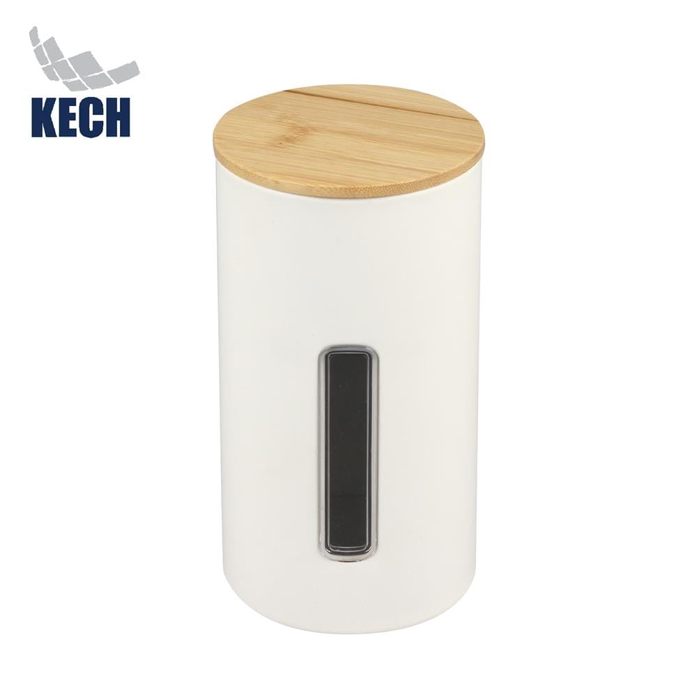 ขวดโหลกลมฝาดึง KECH HOMME 1 ลิตร สีขาว_1