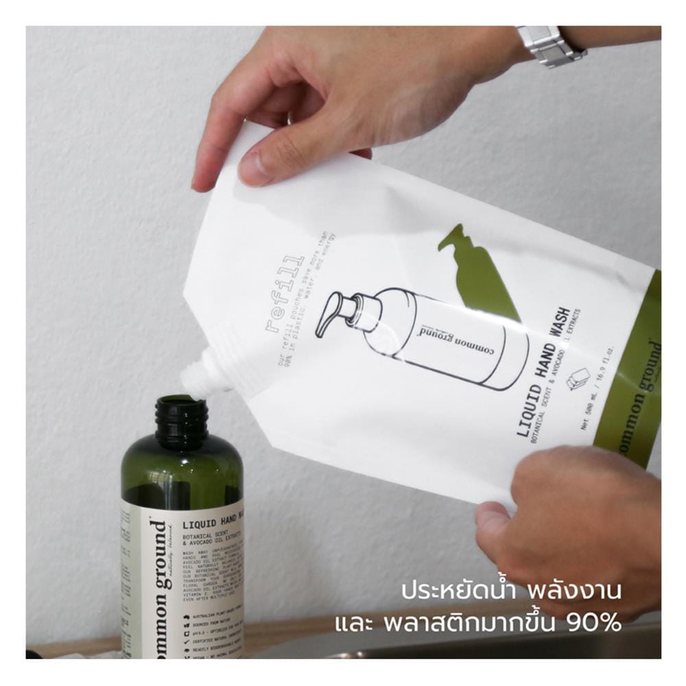รีฟิลเจลล้างมือ COMMON GROUND 500 มล.
