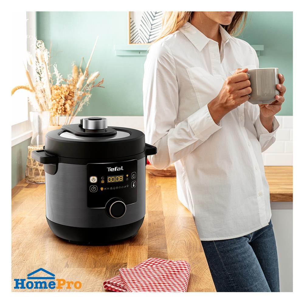 หม้ออัดแรงดัน TEFAL CY777866 7.6 ลิตร สีดำ