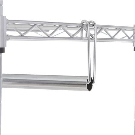 ชั้นวางของโล่ง 3 ชั้น พร้อมราวแขวน MZG 4590180VAH345 90 ซม. สีโครเมียม_1