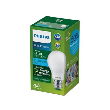 หลอดไฟ LED PHILIPS PEAR ULTRA EFFICIENT 5 วัตต์ DAYLIGHT E27_1