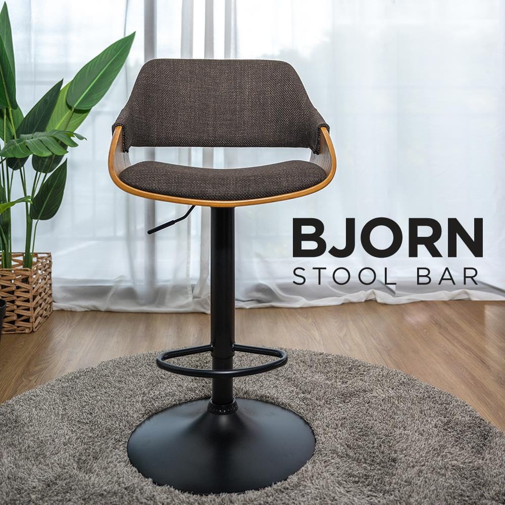 เก้าอี้บาร์ FURINTREND BJORN สีเทาเข้ม