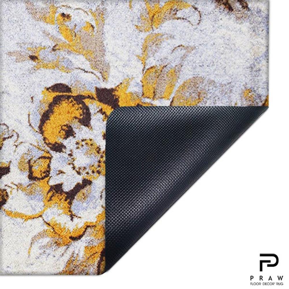พรมเช็ดเท้าดักฝุ่น PRAW DE VINTAGE FLORAL 70X190 ซม. สีเบจ