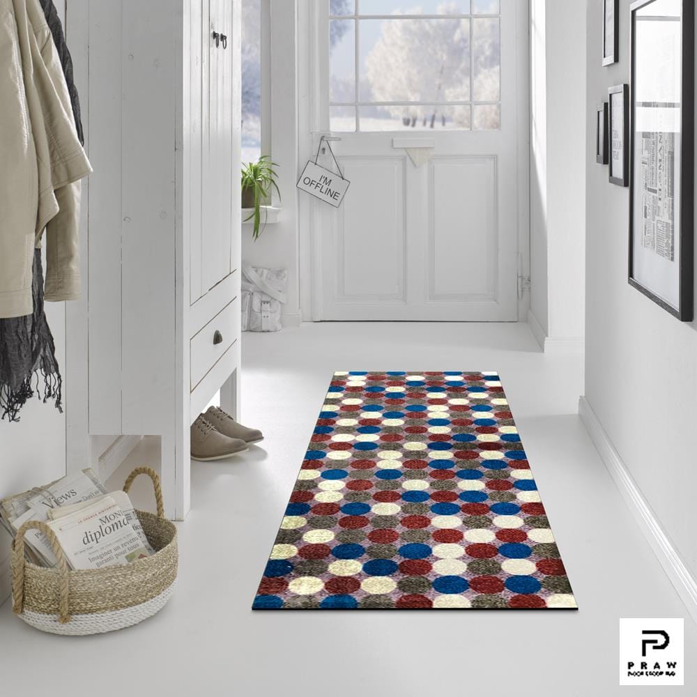 พรมเช็ดเท้าดักฝุ่น PRAW DE POLKA DOT RETRO 70X190 ซม. หลากสี