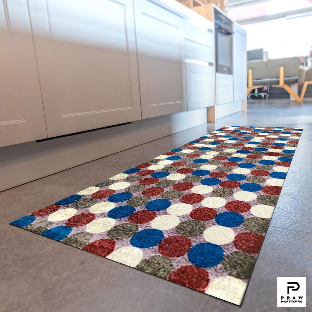 พรมเช็ดเท้าดักฝุ่น PRAW DE POLKA DOT RETRO 70X190 ซม. หลากสี