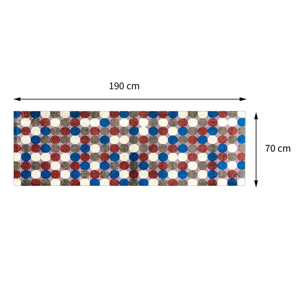 พรมเช็ดเท้าดักฝุ่น PRAW DE POLKA DOT RETRO 70X190 ซม. หลากสี