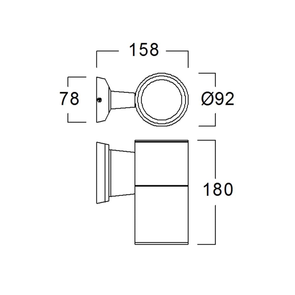 ไฟกิ่งภายนอก L&E 36-00786 สีเทา