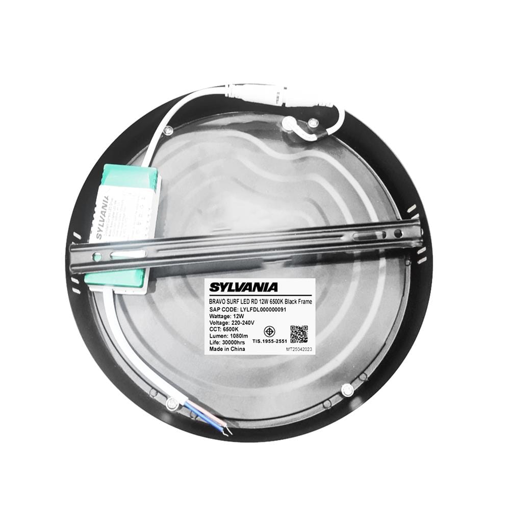 ดาวน์ไลท์ LED SYLVANIA BRAVO SURF 6 นิ้ว 12 วัตต์ DAYLIGHT สีดำ