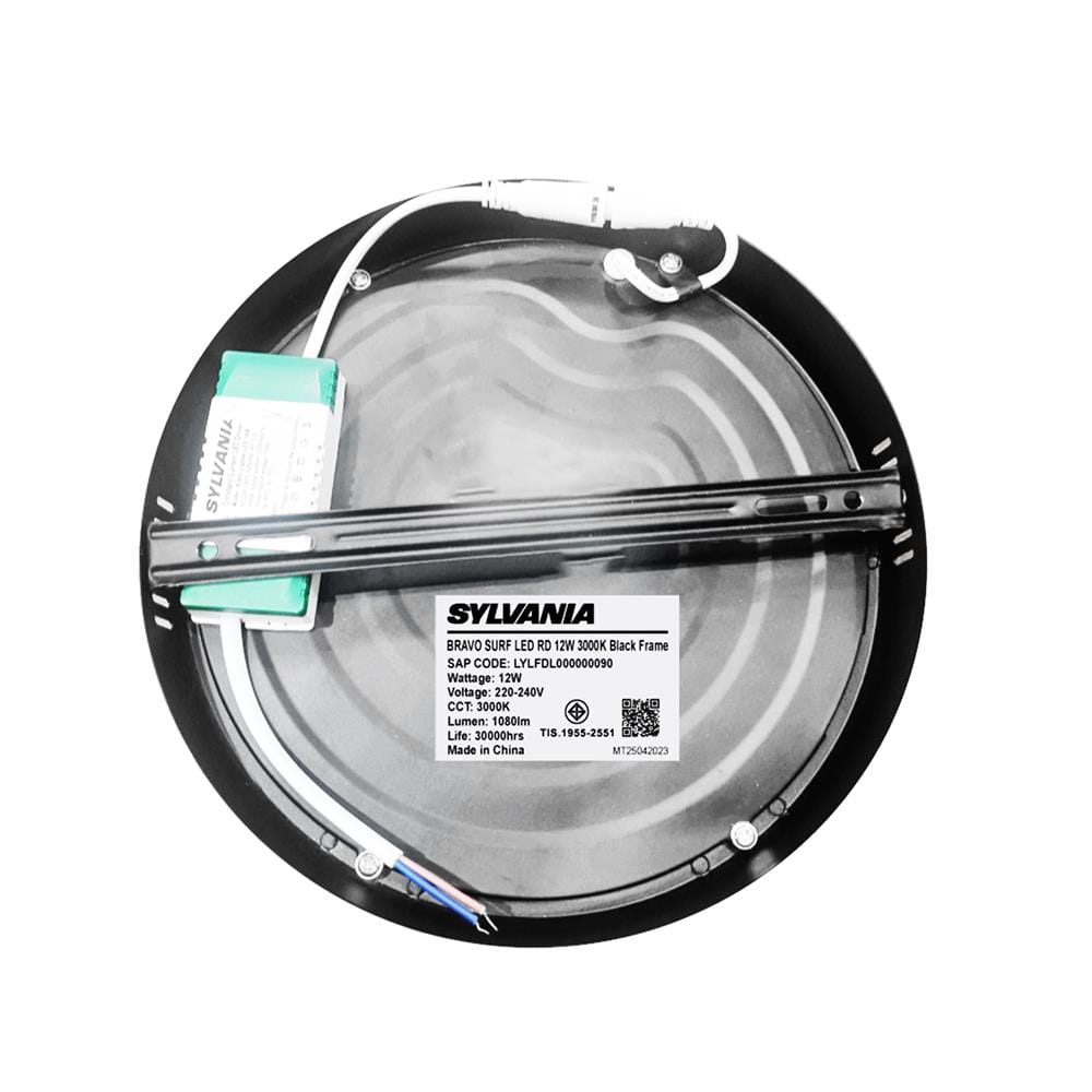 ดาวน์ไลท์ LED SYLVANIA BRAVO SURF 6 นิ้ว 12 วัตต์ WARM WHITE สีดำ