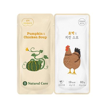 อาหารเปียกสุนัข NATURAL CORE TWIN POUCH PUMPKIN AND CHICKEN  SOUP 80 ก._0