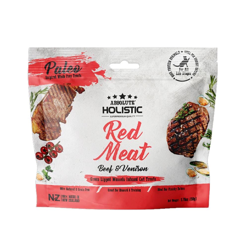 ขนมแมว ABSOLUTE HOLISTIC AIR DRIED BEEF AND VENISON 50 ก.