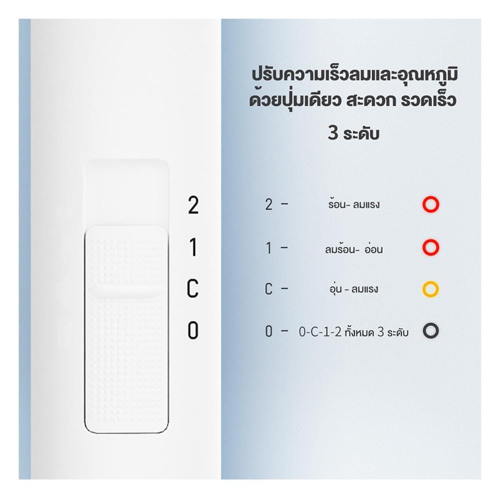 ไดร์เป่าผม SIMPLUS BY-5910 CFJH005WH00 สีขาว 1800 วัตต์