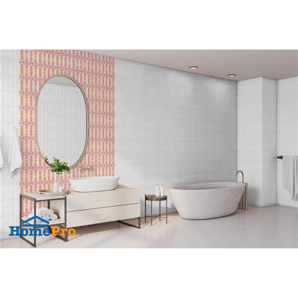 กระเบื้องผนัง 25x40 ซม. COTTO เรทโทรสเปคท์ ชมพู HYG PM 1 ตร.ม.