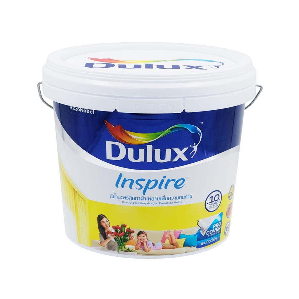 สีน้ำทาฝ้า DULUX INSPIRE 100 สีขาว ด้าน 9 ลิตร