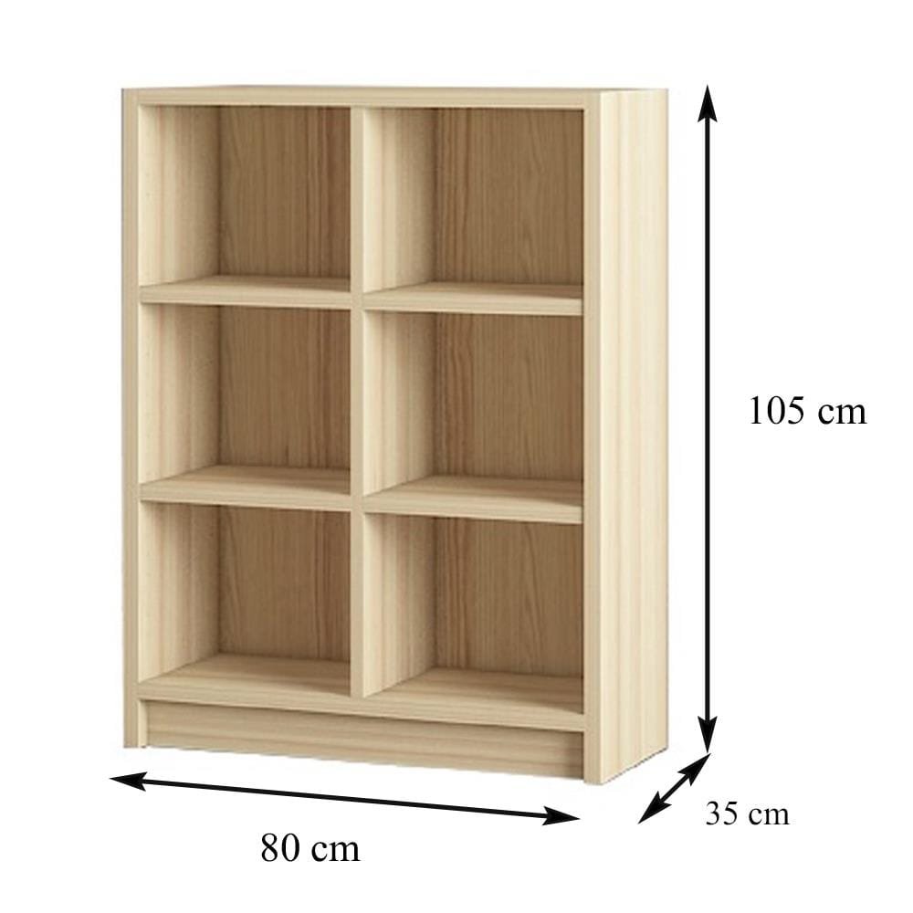 ชั้นวางของ 3 ชั้น 6 ช่อง FURDINI KEEPER สี PINE OAK