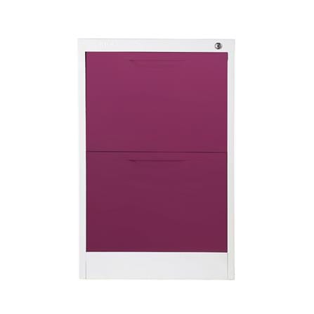 ตู้ลิ้นชักเหล็ก 2 ลิ้นชัก KIOSK HF-2 สีขาว/ม่วง_1