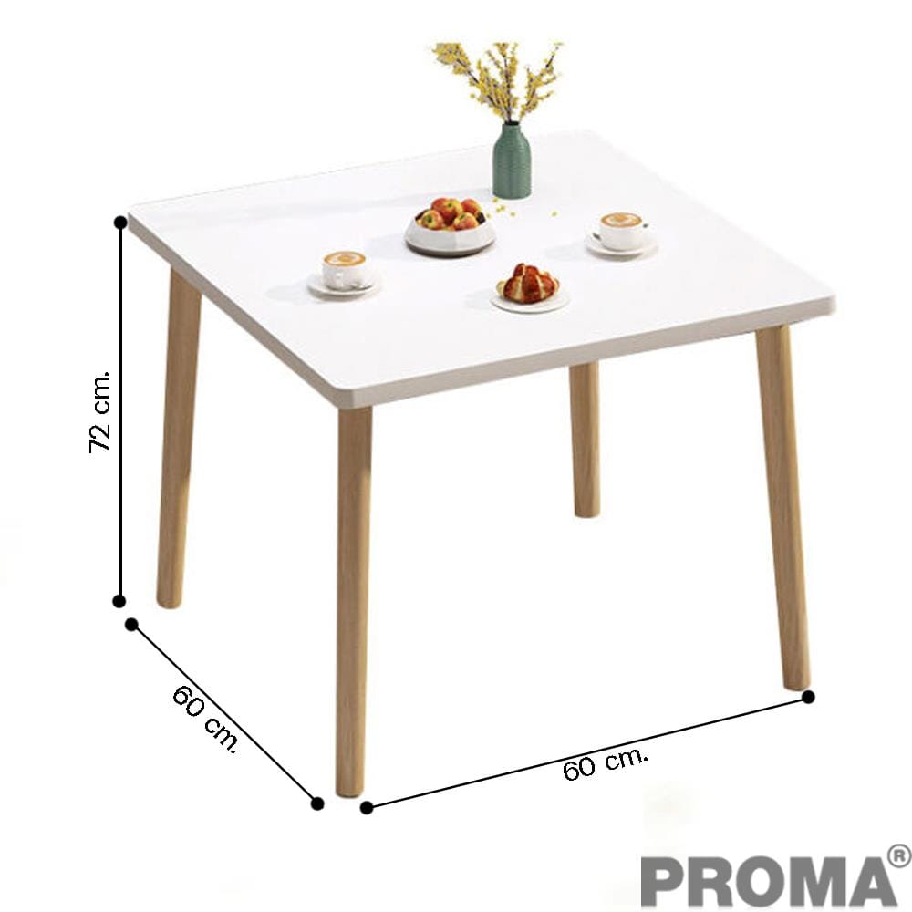โต๊ะอาหาร PROMA-DTB-37-01 60 ซม. สีขาว_2