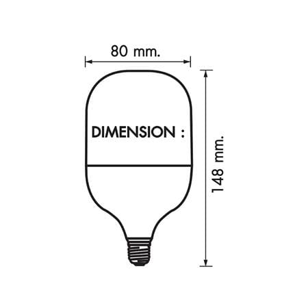 หลอด LED HIGH WATT RACER MEGA BRIGHT 22 วัตต์ DAYLIGHT E27_3