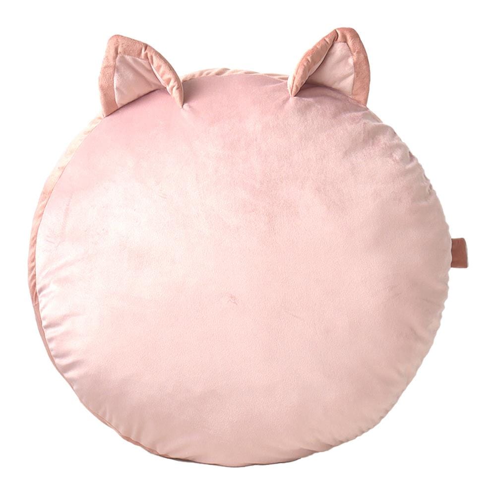 หมอนอิงกลม HOME LIVING STYLE CAT-GIFT 24X24 นิ้ว สีชมพู