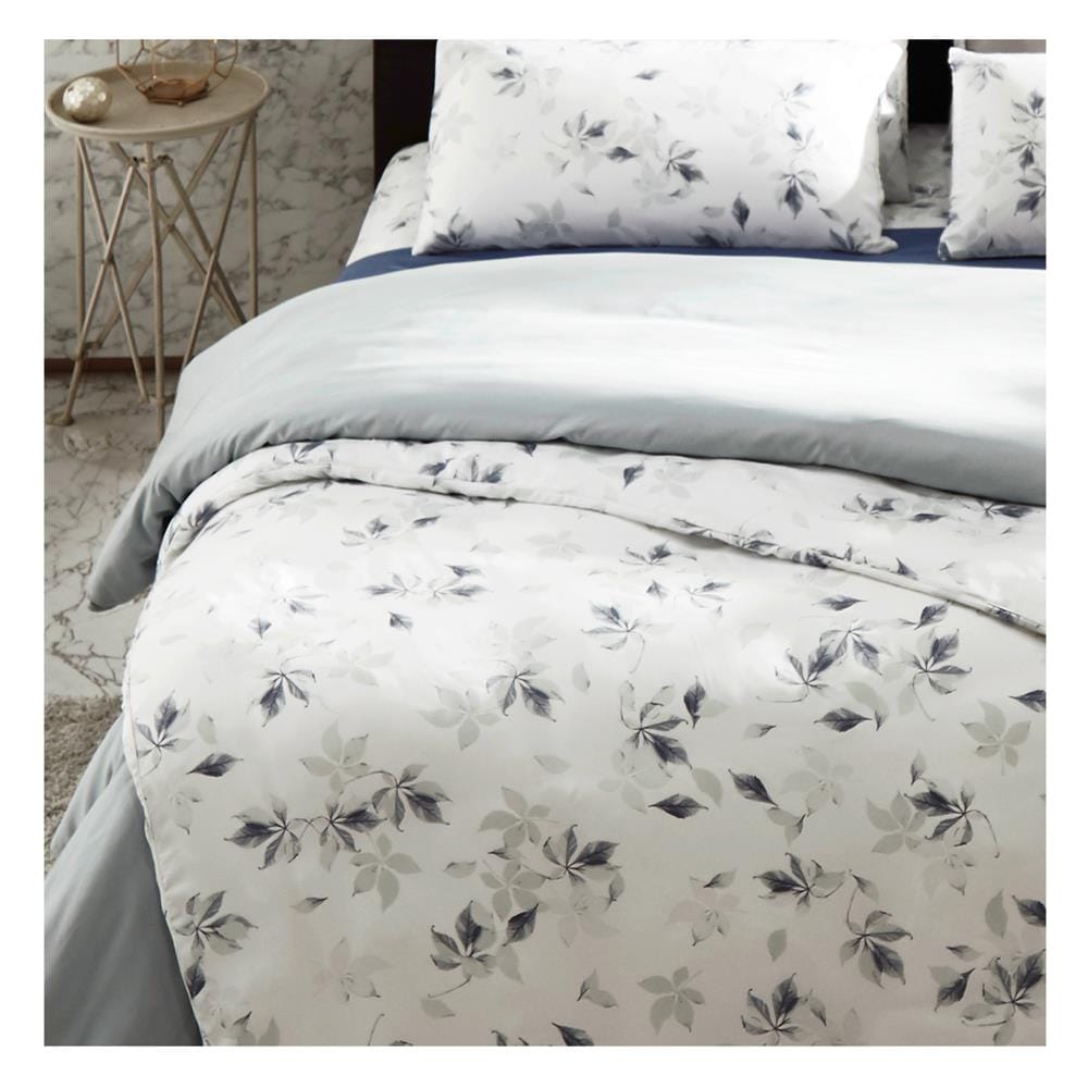 ผ้าปูที่นอน 5 ฟุต OMAZZ PRINT สี WHITE (NAGANO)