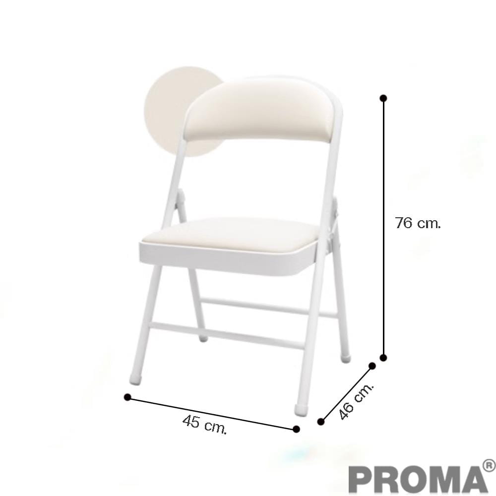 เก้าอี้พับ PROMA-C-16W สีขาว_2
