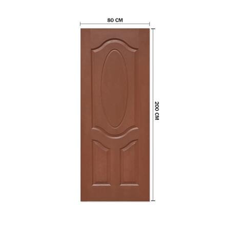 ประตูภายใน ไม่เจาะลูกบิด HDF METRO BOLOGNA 303 จามจุรี 80x200 ซม. สีนํ้าตาล_3