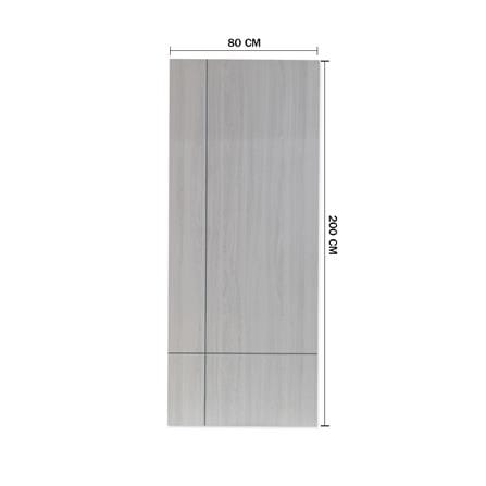 ประตูภายในเมลามีน METRO MD431N WHITE WALNUT เซาะร่อง 80X200 ซม. สีขาว ไม่เจาะลูกบิด_3