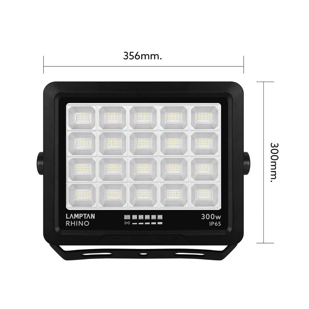 สปอตไลท์ SOLAR LAMPTAN RHINO 300 วัตต์ DAYLIGHT สีดำ
