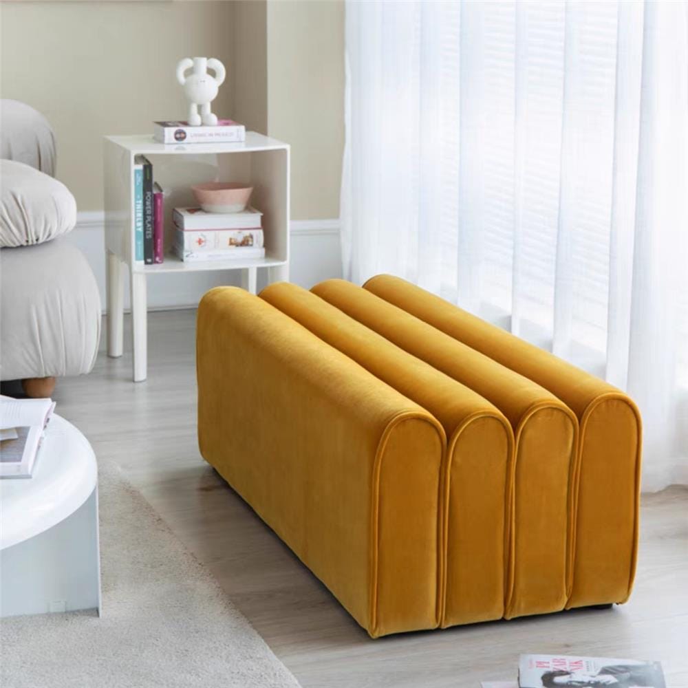 สตูล MY DOLLS HOUSE WAVY 100 ซม. สีเหลือง_2