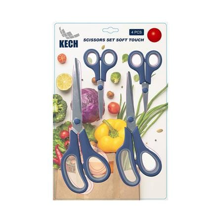 ชุดกรรไกรอเนกประสงค์ KECH สีน้ำเงิน แพ็ก 4 ชิ้น_3