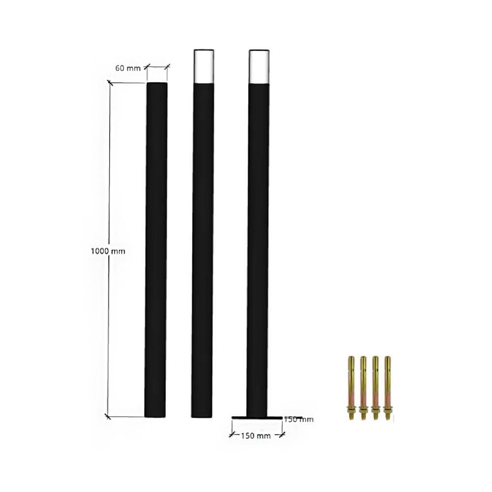 เสาไฟ SOLAR PHILIPS POLE FOR SOLAR 3 เมตร สีดำ