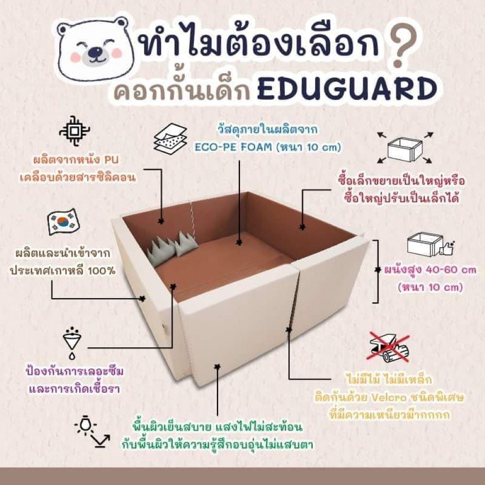 คอกกั้น EDUGUARD NEW STANDARD CHOCO_4