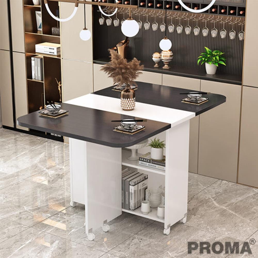 [PRE-ORDER] โต๊ะอเนกประสงค์ PROMA-DTB-38B ขาว/ดำ_2