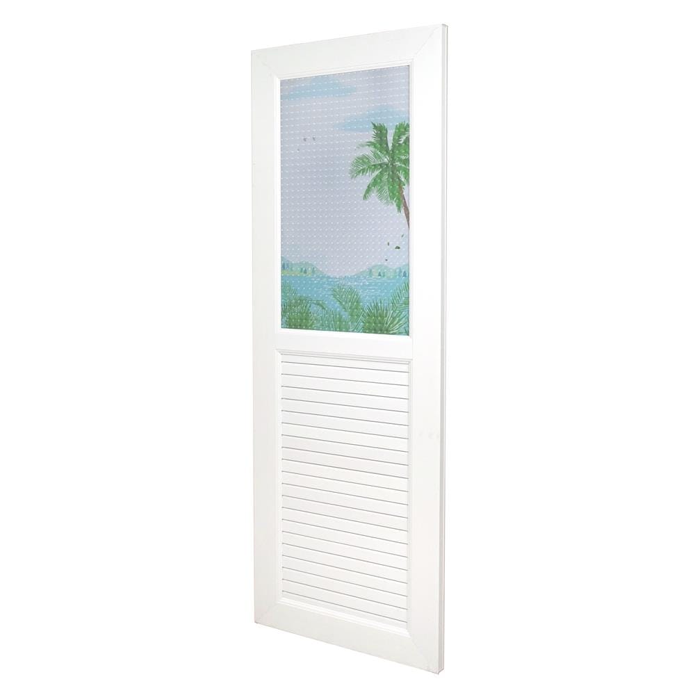 ประตูห้องน้ำ UPVC AZLE SEA 70X200 ซม. สีขาว พร้อมวงกบ ไม่เจาะลูกบิด