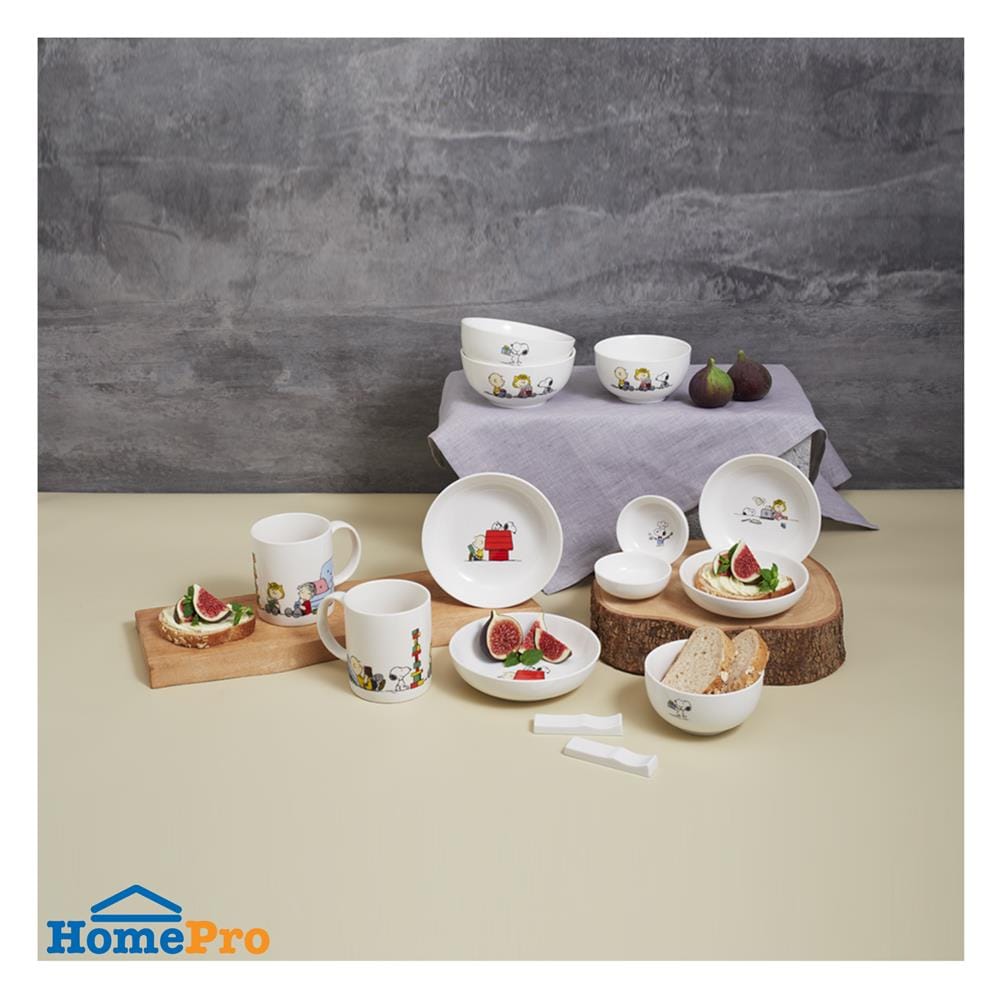 ชุดจานชาม BONE CHINA CORNING WARE SNOOPY FRIENDS 14 ชิ้น