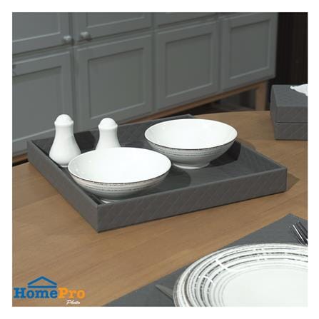 ถาด PVC KECH PERTH M 30.5x30.5x3.5 ซม. สีเทา_4