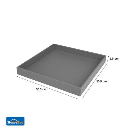 ถาด PVC KECH PERTH M 30.5x30.5x3.5 ซม. สีเทา_5
