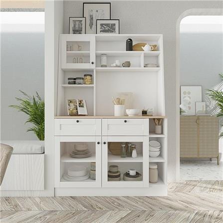 ตู้สูง SB FURNITURE ROHAN 19211943 120 ซม. สีขาว_3
