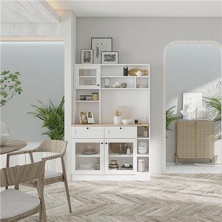 ตู้สูง SB FURNITURE ROHAN 19211943 120 ซม. สีขาว_4