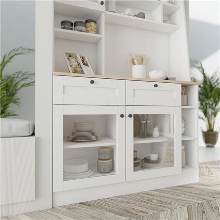ตู้สูง SB FURNITURE ROHAN 19211943 120 ซม. สีขาว_5