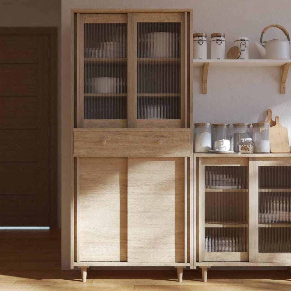 ตู้สูง SB FURNITURE RIKU 19215941 80 ซม. สีแคนยอนโอ๊ค
