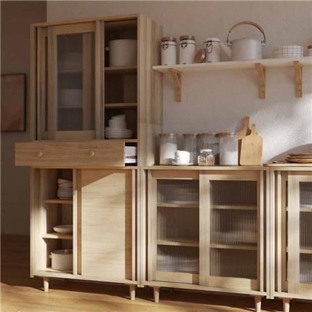 ตู้สูง SB FURNITURE RIKU 19215941 80 ซม. สีแคนยอนโอ๊ค_2