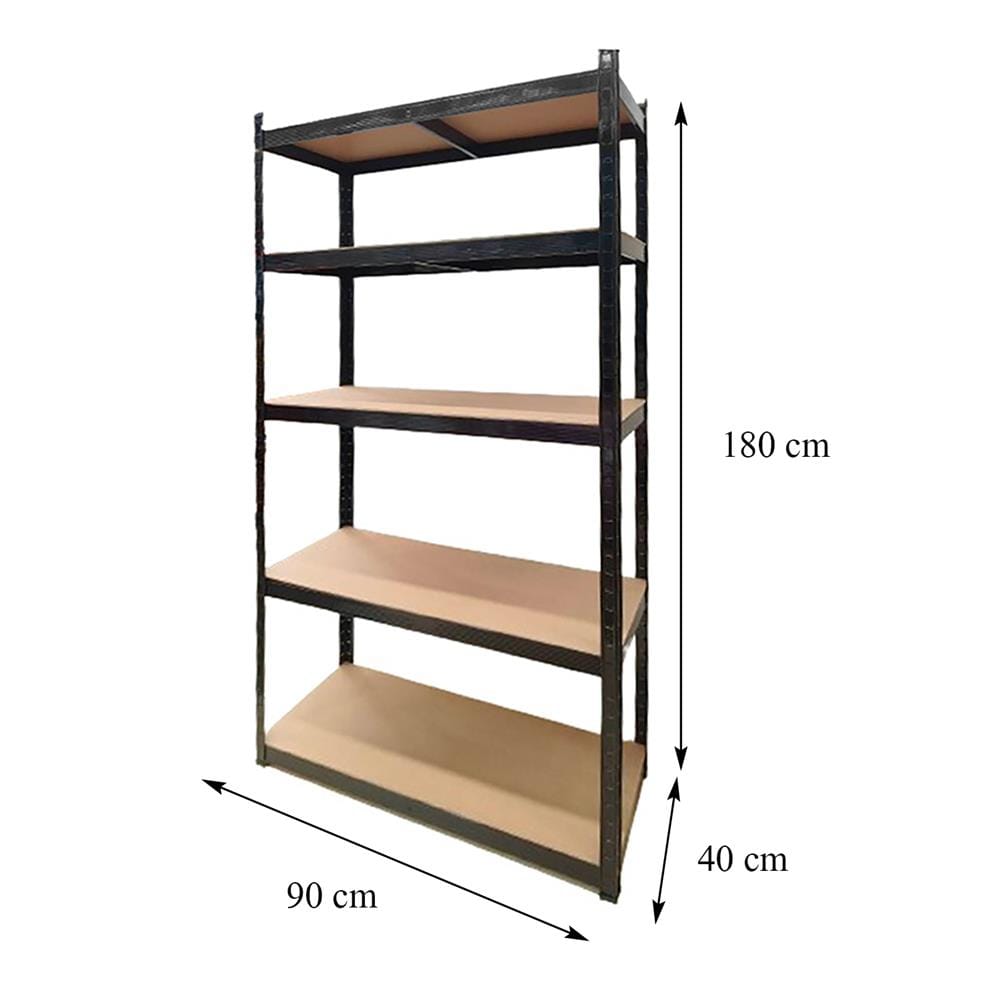 ชั้นวางของโล่ง 5 ชั้น FURDINI HARV 90 ซม. สีดำ
