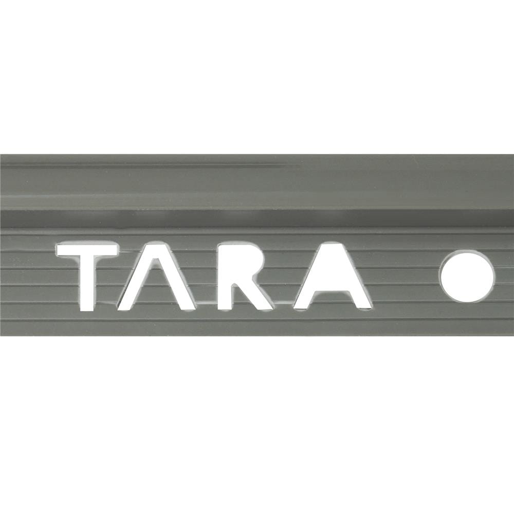 คิ้ว PVC TARA 10 มม. โค้ง สีเทา 2 ม.