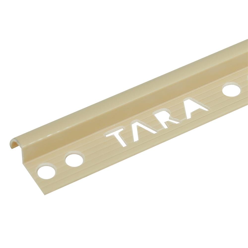คิ้ว PVC TARA 10 มม. โค้ง สีครีม 2 ม.