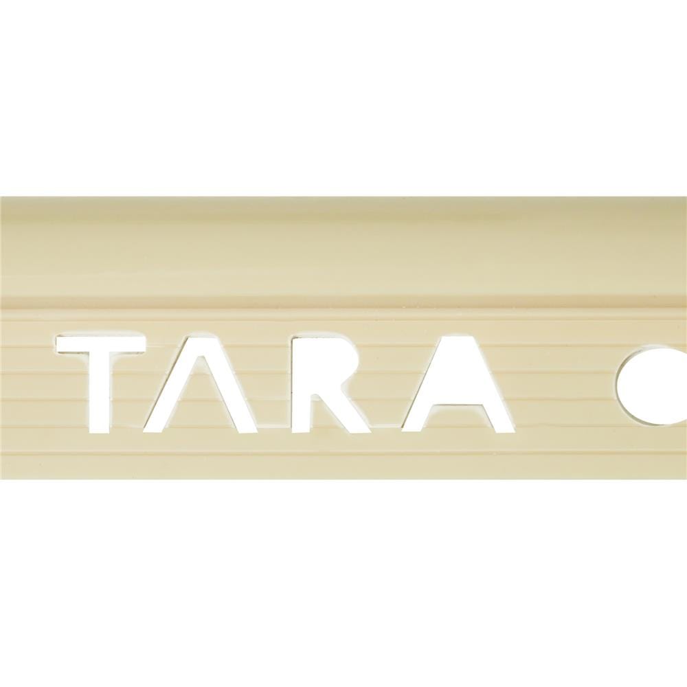 คิ้ว PVC TARA 10 มม. โค้ง สีครีม 2 ม.