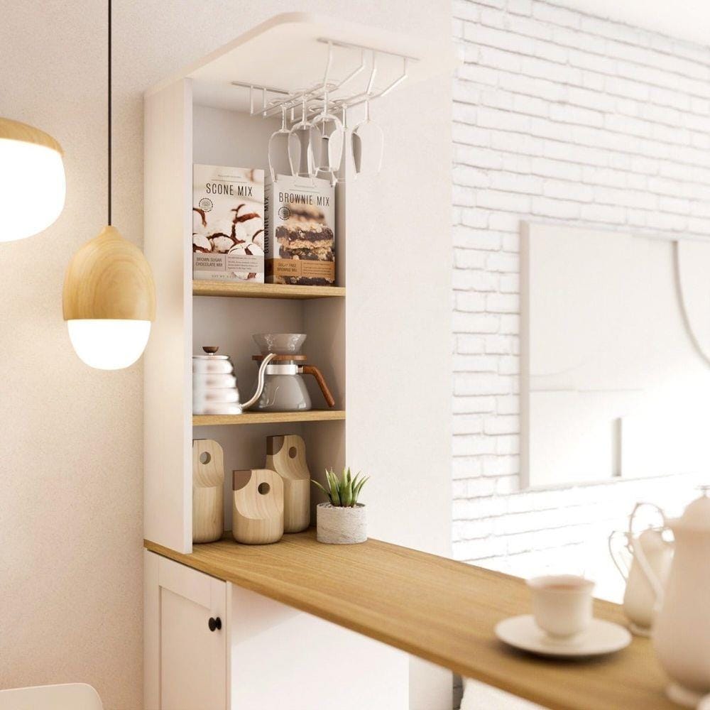 เคาน์เตอร์บาร์ SB FURNITURE NADIA 19211942 160 ซม. สีขาว